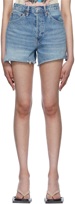 Photo: Re/Done Blue 50s Cuttoff Shorts