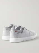 ON - The Roger Clubhouse Faux Leather and Mesh Tennis Sneakers - Gray