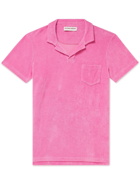 Orlebar Brown - Slim-Fit Cotton-Terry Polo Shirt - Pink