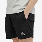 Calvin Klein Men's Monogram Logo Nylon Swim Shorts in Black