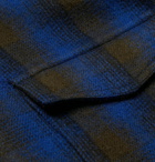 Altea - Checked Virgin Wool Overshirt - Men - Blue