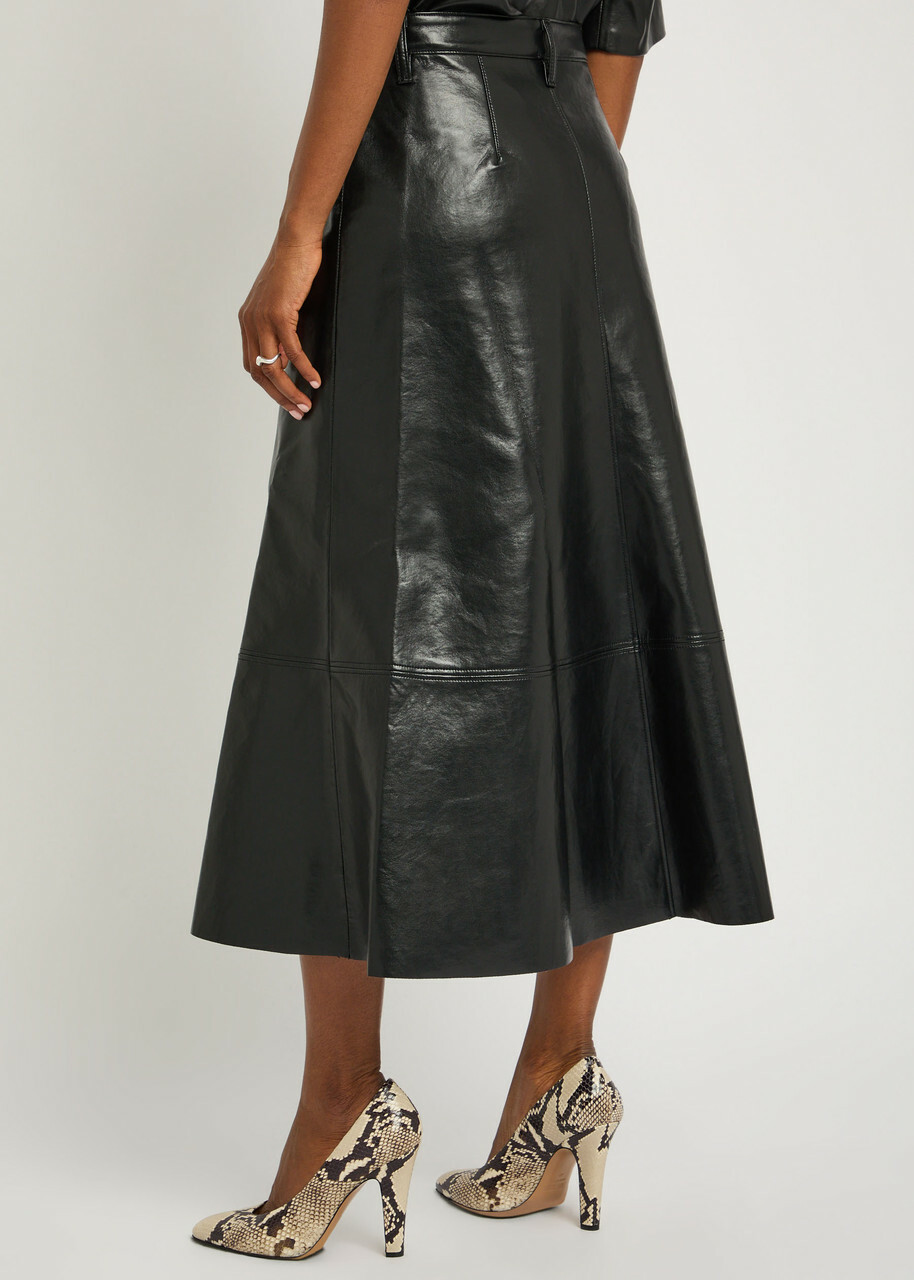 Citizens OF Humanity Cassia Leather Midi Skirt Black