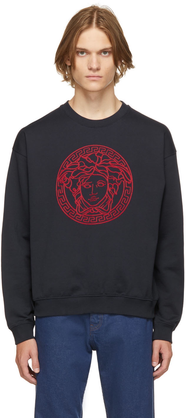 Versace Navy Medusa Sweatshirt Versace