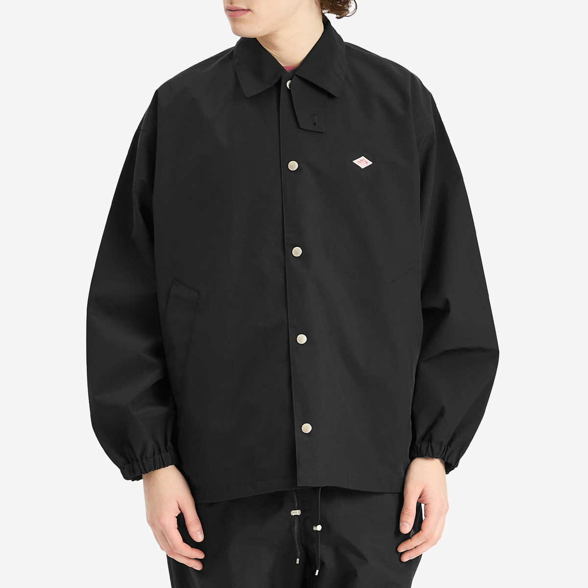 Danton Men's Logo Coach Jacket in Black Danton