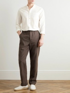 Oliver Spencer - Grandad-Collar Cotton-Seersucker Shirt - White