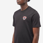 Moncler Men's Heart Logo T-Shirt in Black