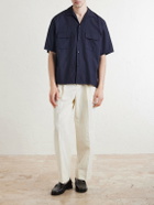 Kaptain Sunshine - Tapered Cotton and Linen-Blend Trousers - Neutrals