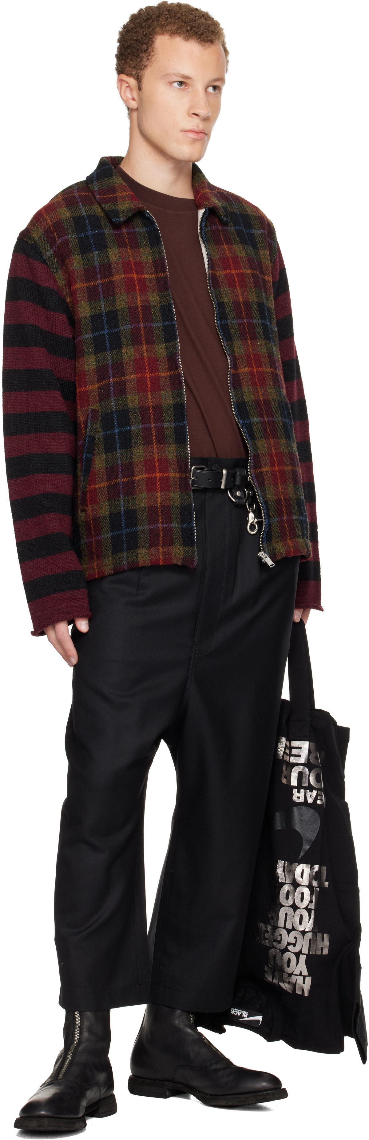 Black Comme des Garçons Black Nike Edition Cotton Jersey Print Tote