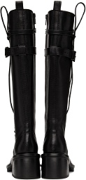 Ann Demeulemeester Black Lace-Up High Boots