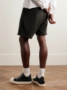 RRR123 - Enemy Straight-Leg Logo-Print Cotton-Jersey Drawstring Shorts - Black