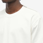 Jil Sander Men's Technical Cotton Zip T-Shirt in Coconut