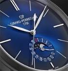 Girard-Perregaux - 1966 Blue Moon Automatic 40mm Stainless Steel and Leather Watch, Ref. No. 49545-11-432-BH6A - Blue