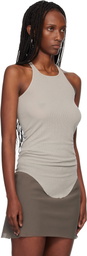 Rick Owens Off-White Temple Basic Rib Tank Top