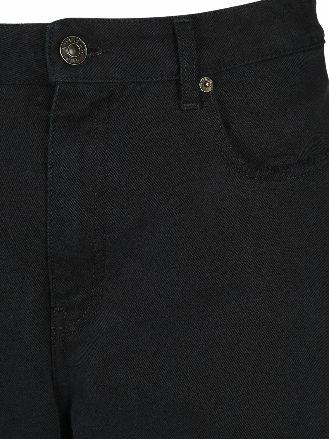 Balenciaga Women White Five Pocket Jeans With Ripped Hem In Cotton Woman