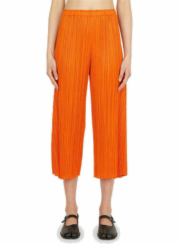 Photo: Plissé Cropped Pants in Orange