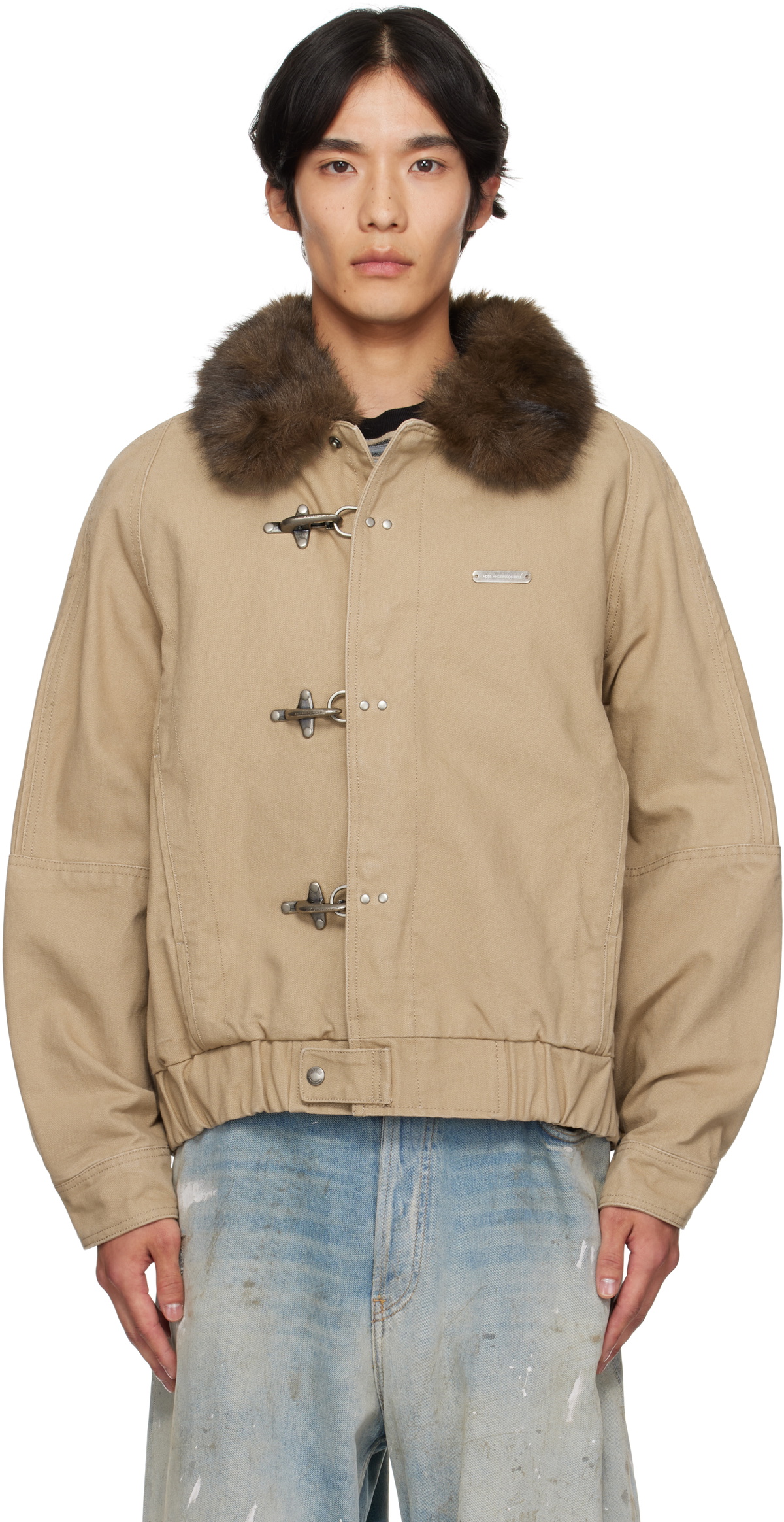 Andersson Bell Beige Ortega Washed Cotton Jacket