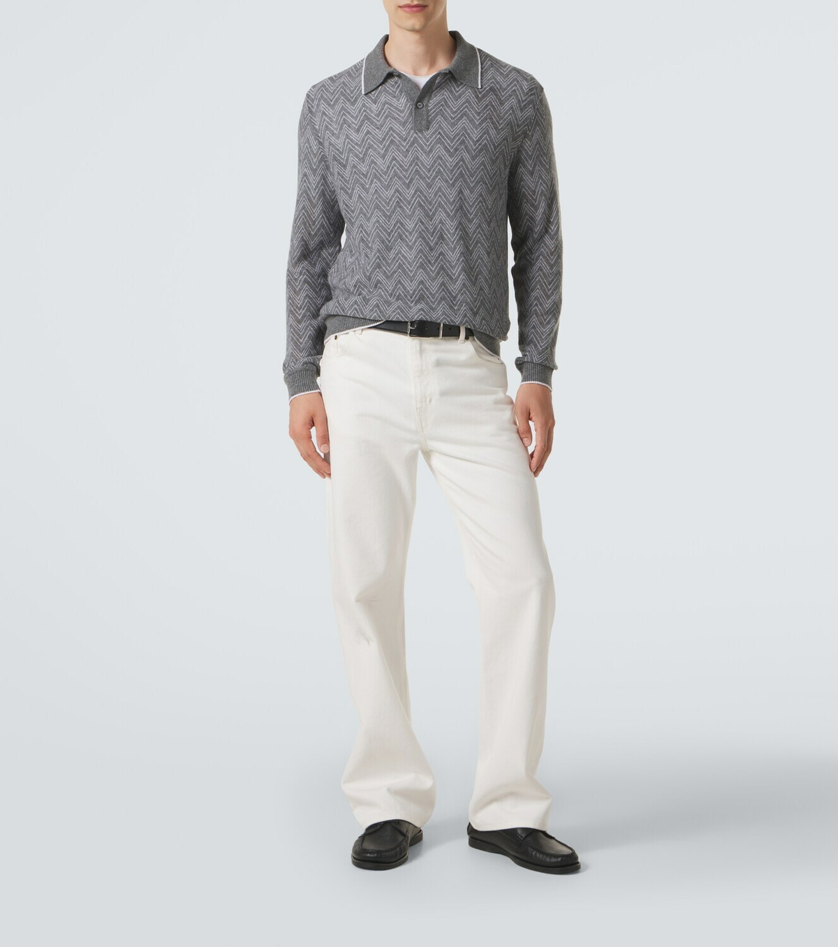 Missoni Zigzag cashmere polo sweater