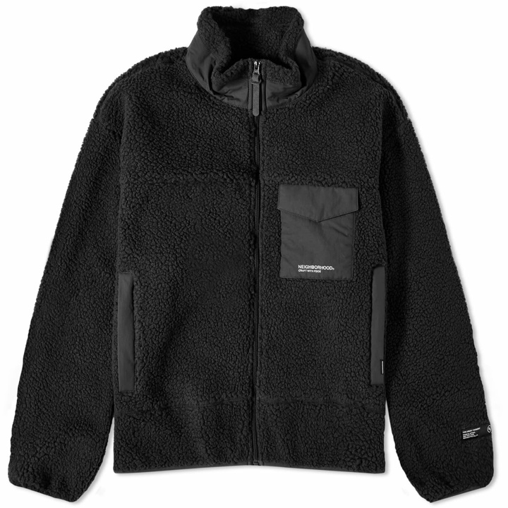 Photo: Neighborhood Men's Boa Fleece Jacket in Black