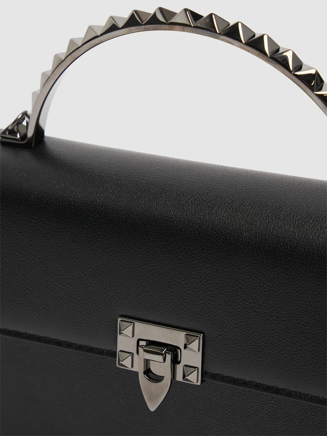 VALENTINO GARAVANI Mini Rockstud Leather Top Handle Bag