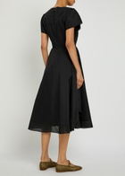 3.1 Phillip Lim Soft Tulip Cotton-blend Midi Dress Black
