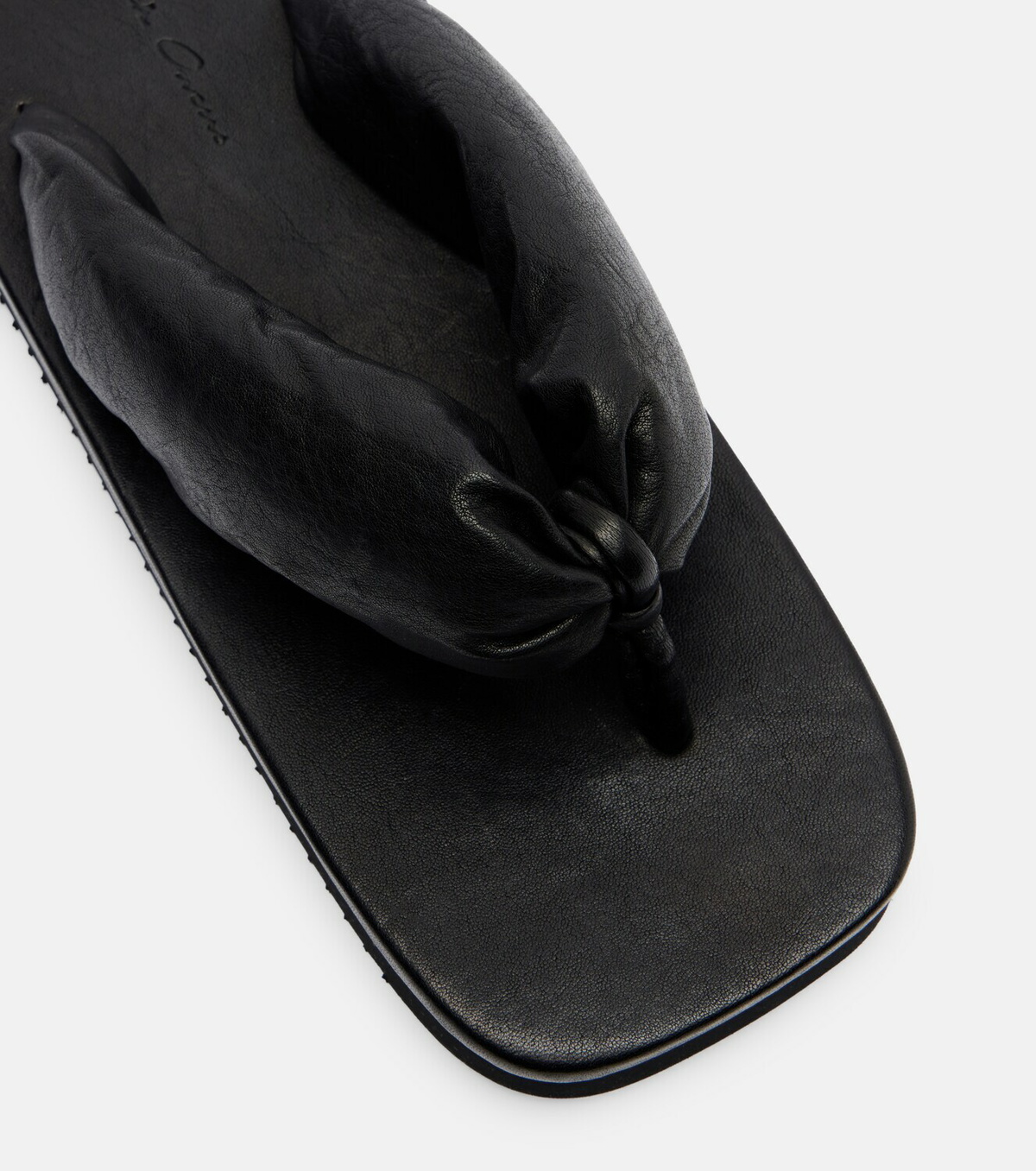Rick Owens Leather platform thong sandals