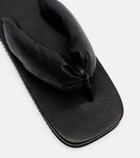 Rick Owens Leather platform thong sandals
