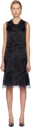 Maison Margiela Black Sheer Tea Midi Dress