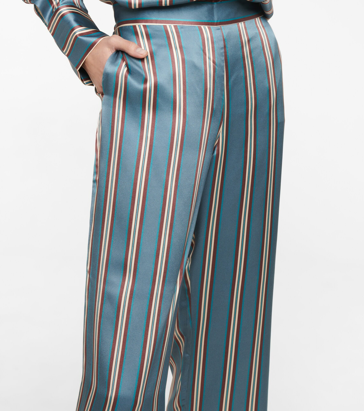 Asceno London striped silk pajama pants ASCENO