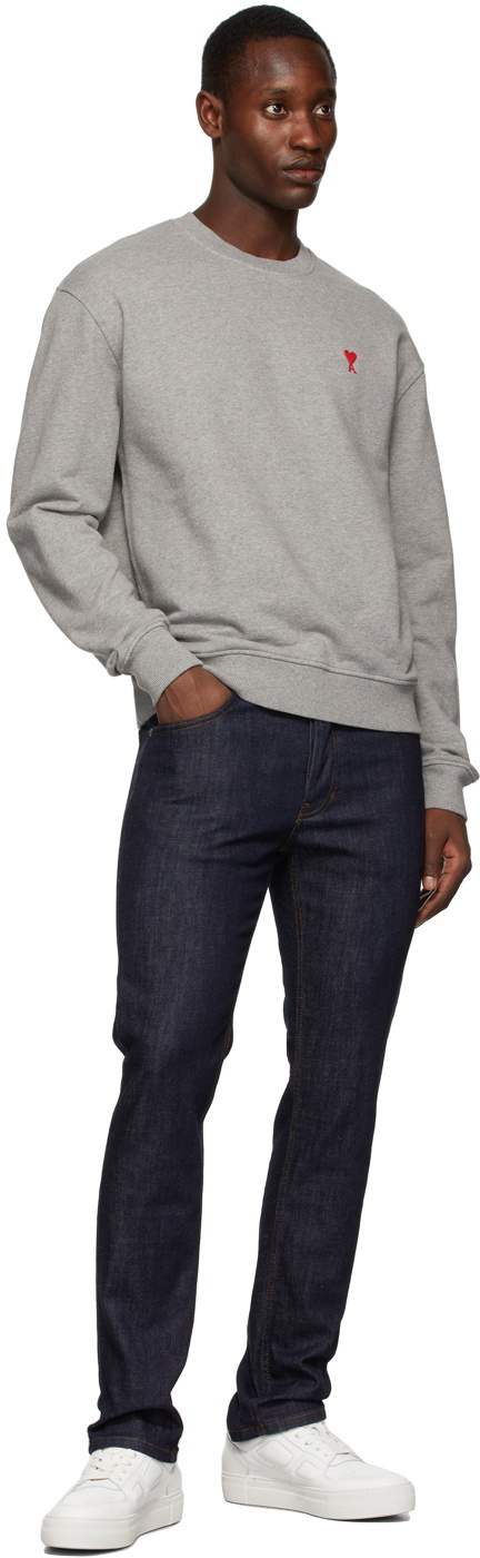 AMI Paris Grey Ami de Cœur Sweatshirt
