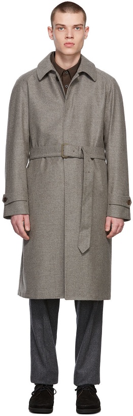 Photo: Ring Jacket Taupe Belted Wool Coat