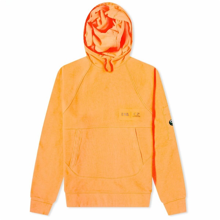 Photo: END. x C.P. Company ‘Adapt’ Plated Fluo Fleece Hoodie in Orange