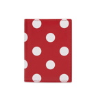 Comme des Garçons Sa0641Pd Dots Printed Leather Bifold in Red