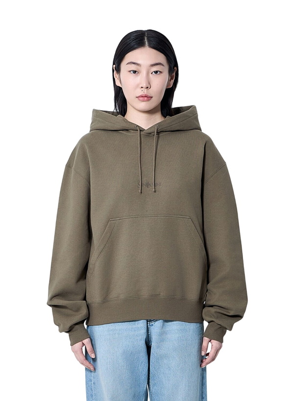 Photo: Saint Laurent Hooded Logo Motif Sweatshirt