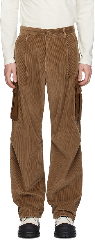 Photo: Moncler Brown Four-Pocket Cargo Pants