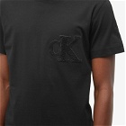 Calvin Klein Men's CK Chenille T-Shirt in Ck Black