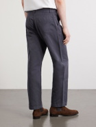 Mr P. - Straight-Leg Cotton and Linen-Blend Trousers - Gray