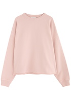 Ymc Pam Ribbed Cotton Sweatshirt Pink