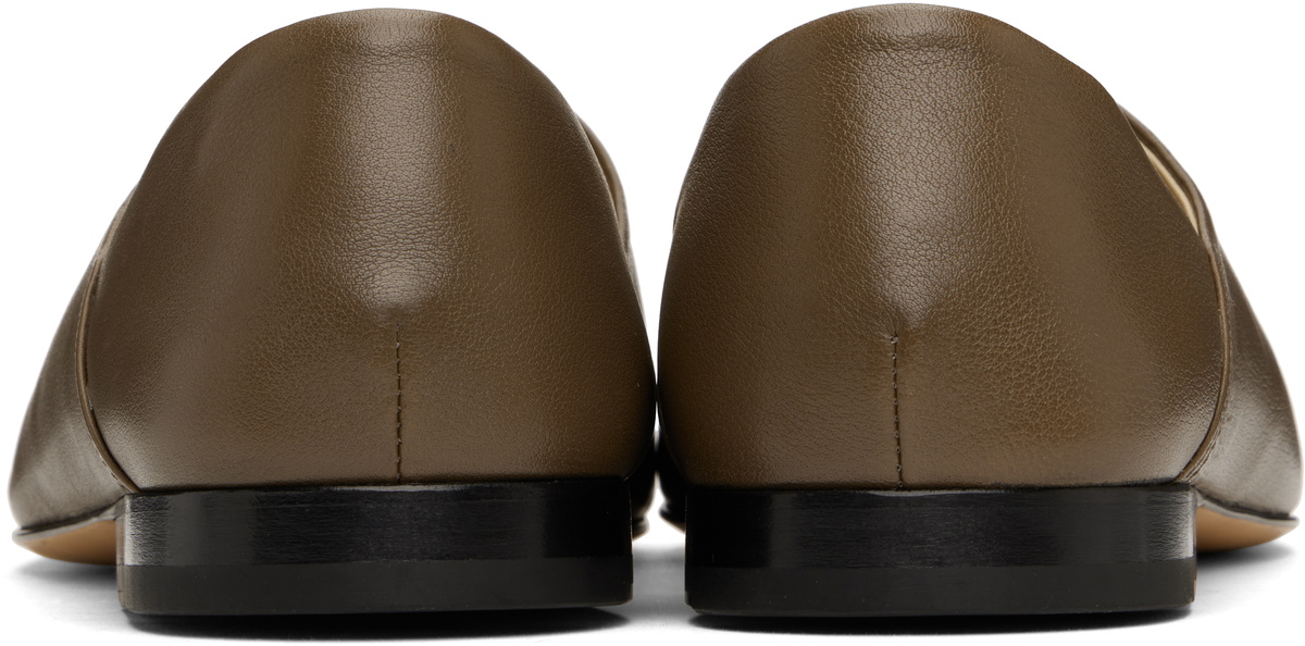 LEMAIRE Brown Leather Slippers