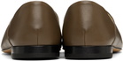 LEMAIRE Brown Leather Slippers