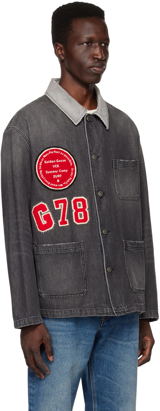 Golden Goose Black Patch Denim Jacket