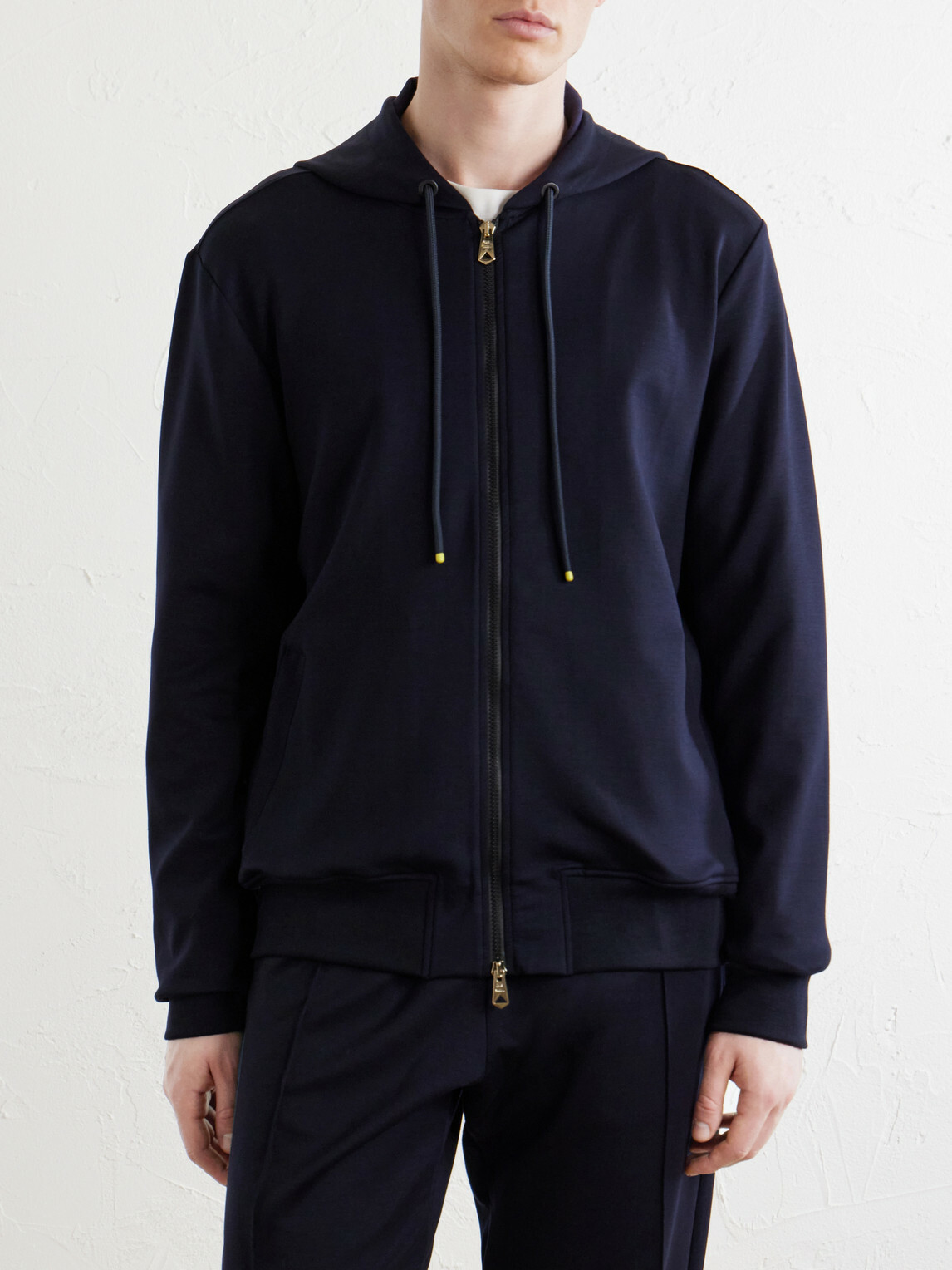 Paul Smith - Lyocell-Blend Zip-Up Hoodie - Blue