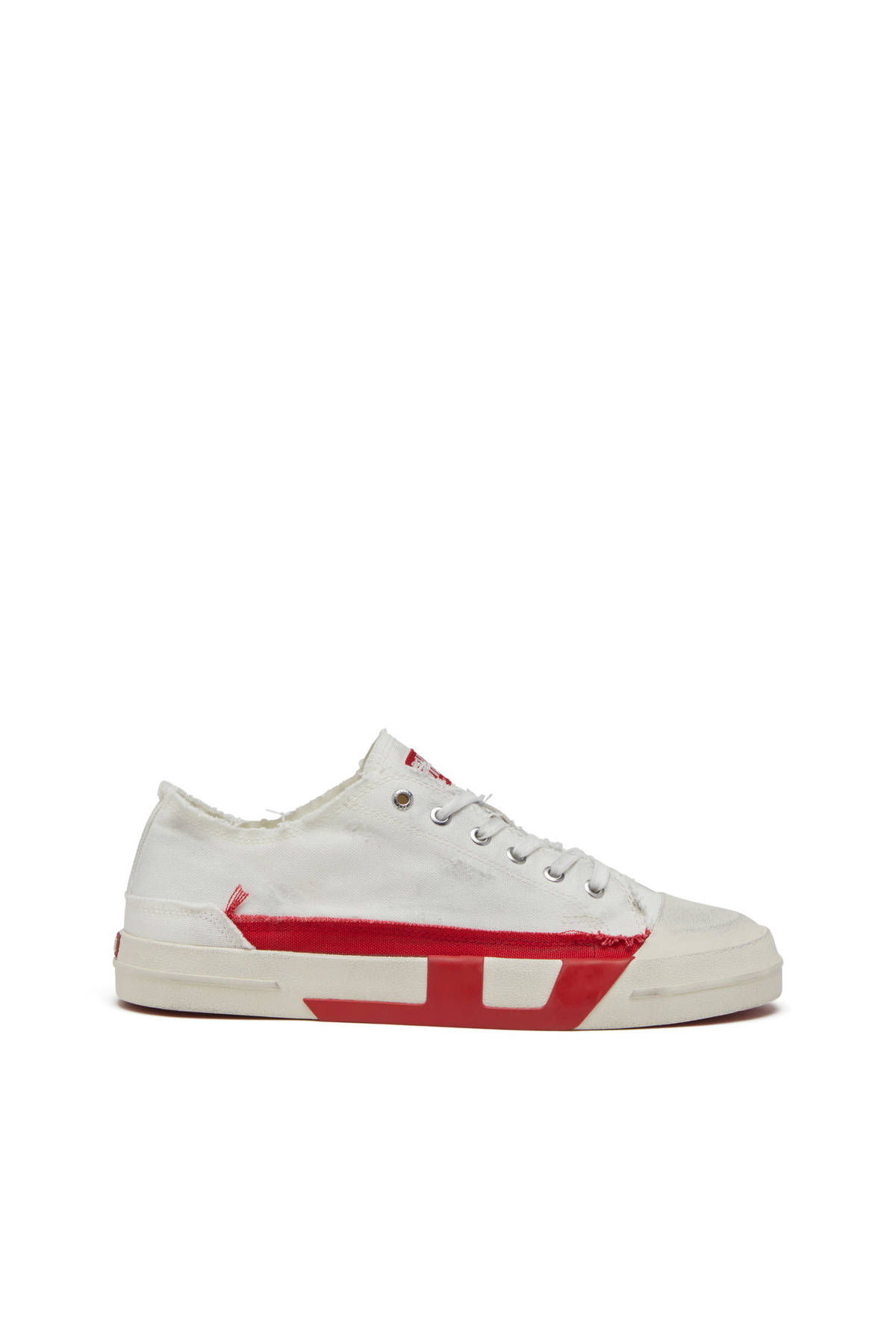 Diesel S-D-Verse-Dirty-effect canvas sneakers - Sneakers Mens in Multicolor