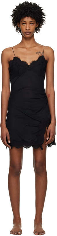 Photo: Fleur du Mal Black Gathered Minidress