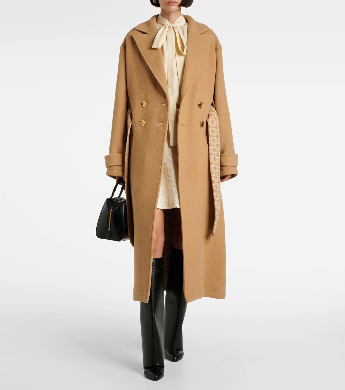 Givenchy Wool and silk wrap coat Givenchy