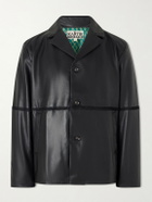 Kartik Research - Embroidered Leather Jacket - Black