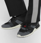 Moncler - Emilien Leather and Rubber-Trimmed Mesh Sneakers - Men - Black