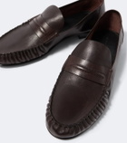 The Row Theo leather penny loafers
