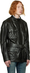 Belstaff Black Trialmaster Panther Leather Jacket