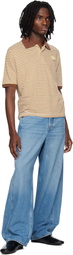 Marni Yellow Striped Linen Blend Polo