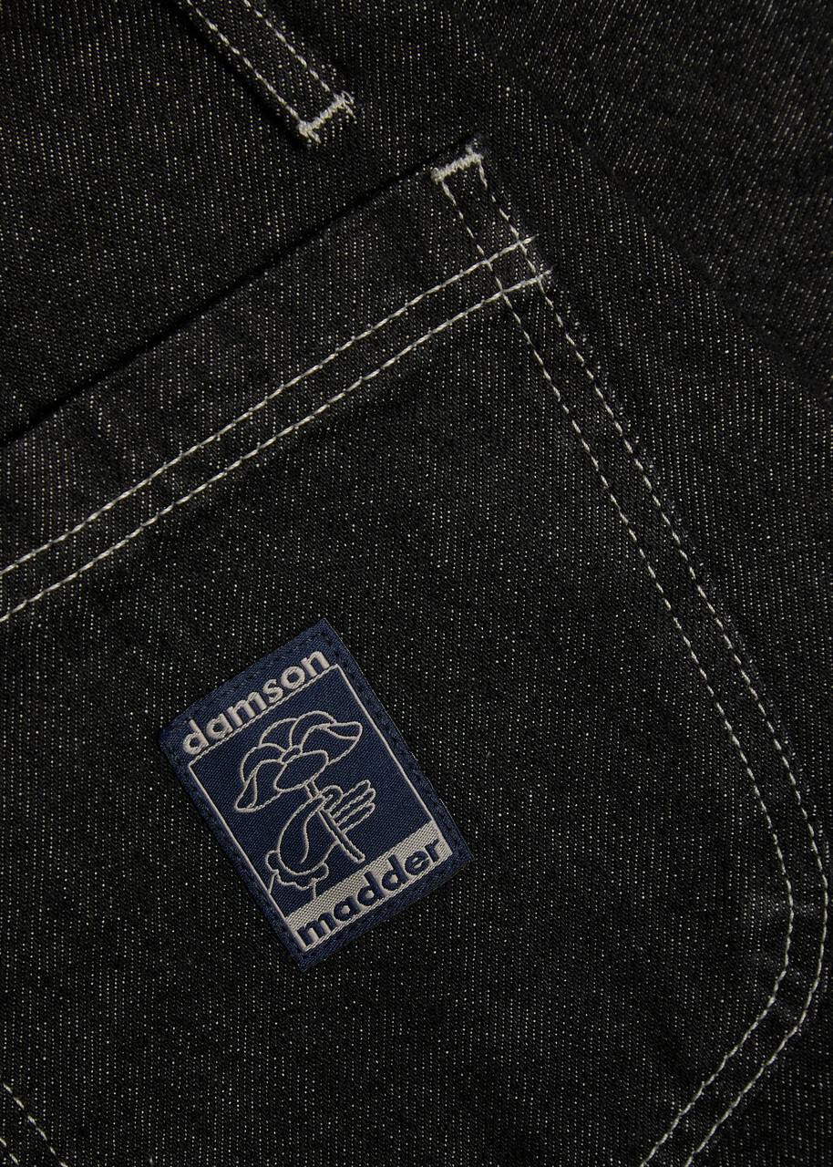 Damson Madder Pascal Turn-up Wide-leg Jeans Black